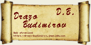 Dražo Budimirov vizit kartica